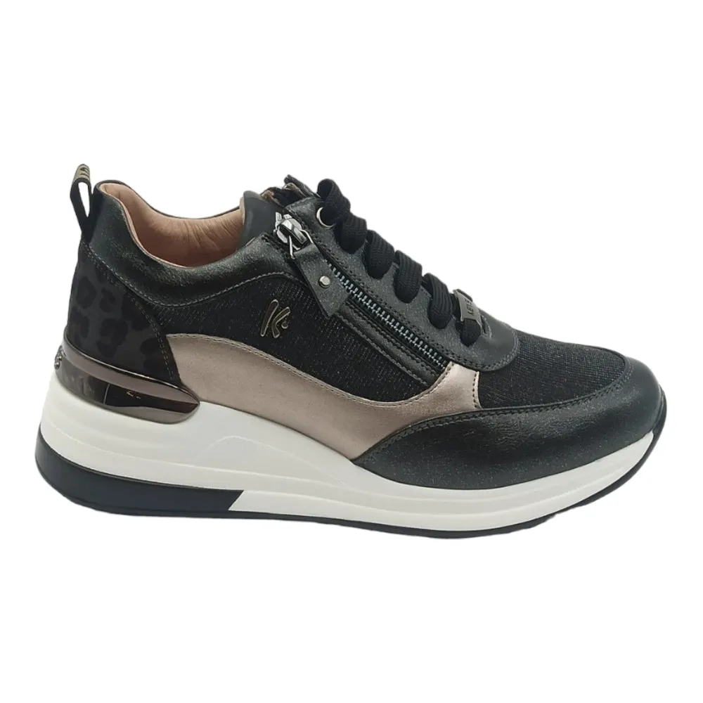 Sneaker donna Keys K 8323 black tortora