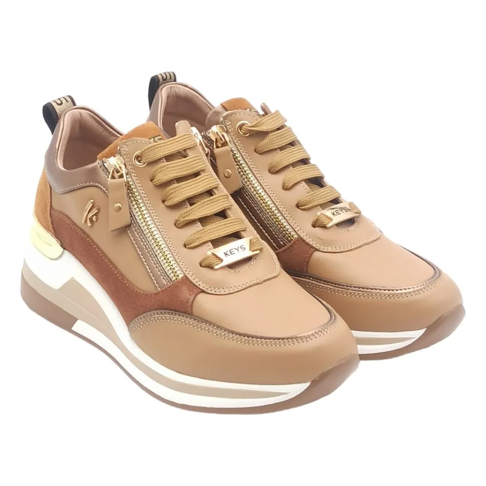 Sneaker donna Keys K 8326 cappuccino