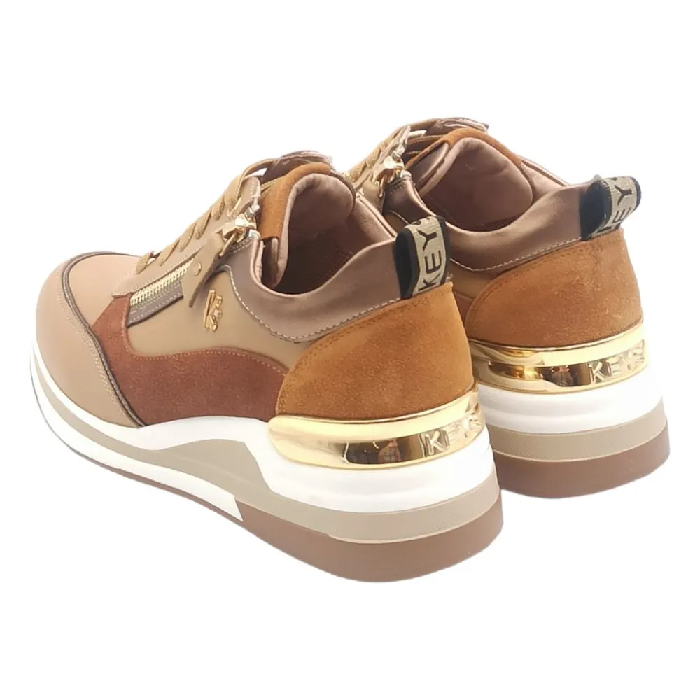 Sneaker donna Keys K 8326 cappuccino