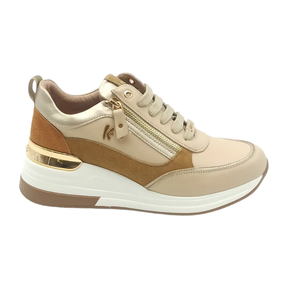 Sneaker donna Keys K 8326 crema gold