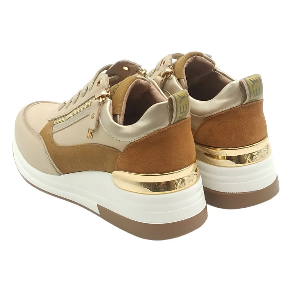 Sneaker donna Keys K 8326 crema gold