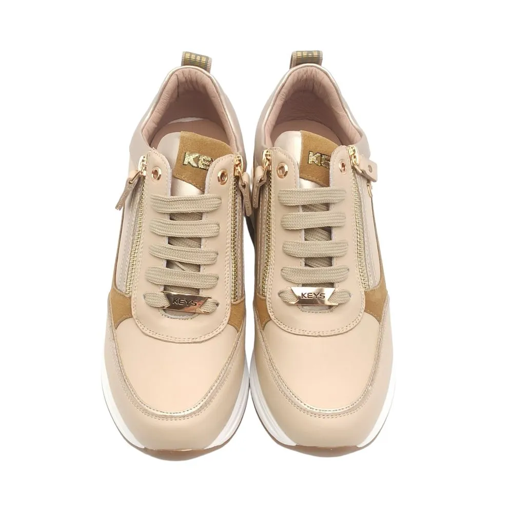 Sneaker donna Keys K 8326 crema gold