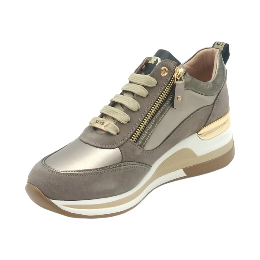 Sneaker donna Keys K 8326 taupe/tortora