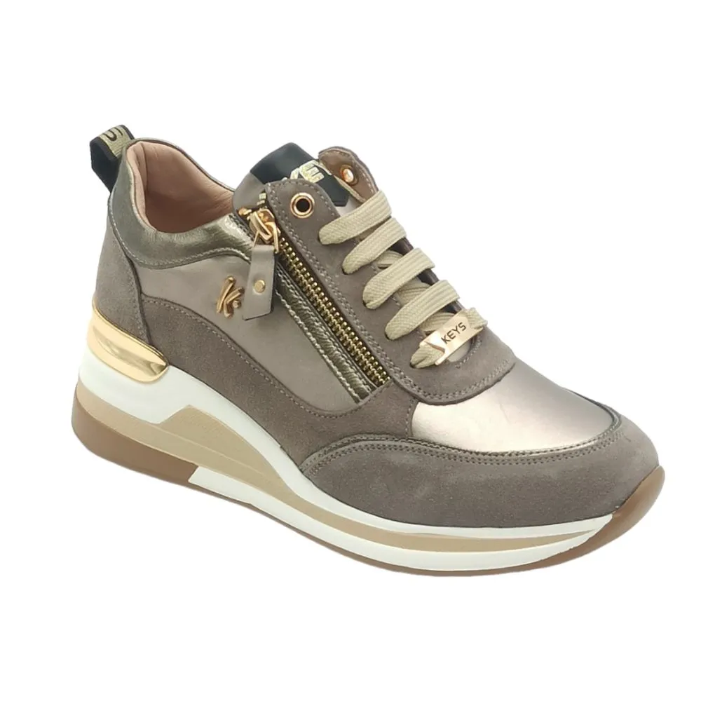 Sneaker donna Keys K 8326 taupe/tortora