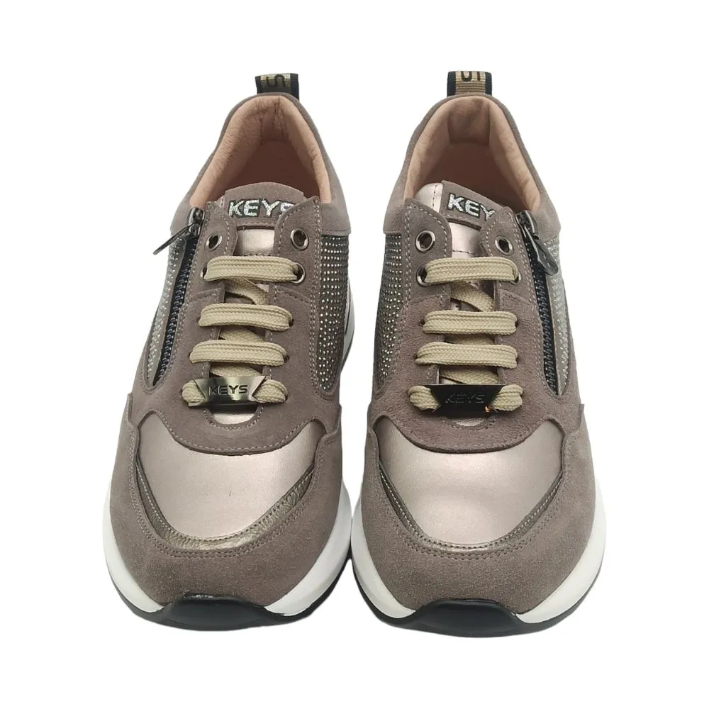 Sneaker donna Keys zeppa K 8352 taupe