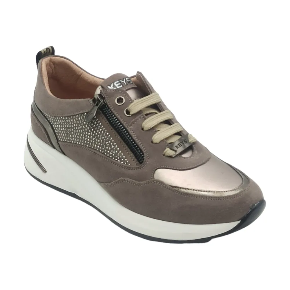 Sneaker donna Keys zeppa K 8352 taupe