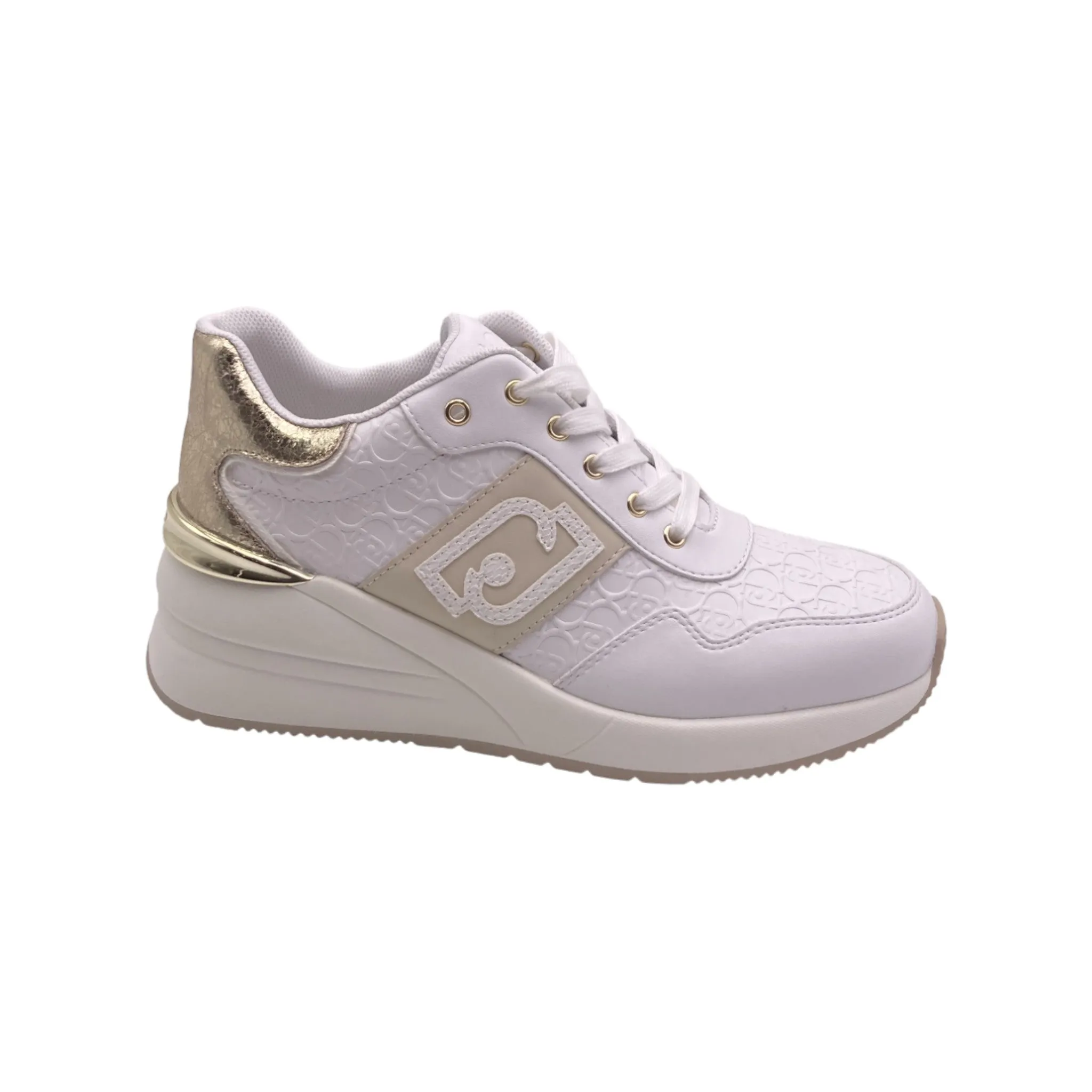 Sneaker Donna Liu Jo ALYSSA 16 calf leather embosse white