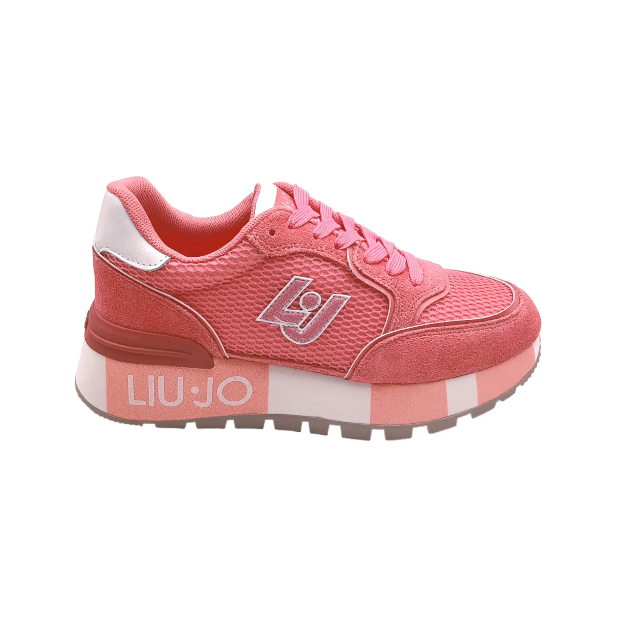 Sneaker Donna Liu Jo AMAZING 25 cow suede/net strawberry