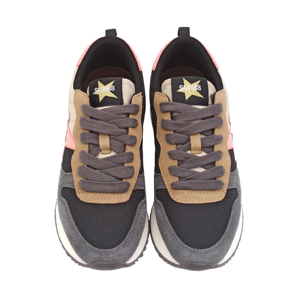 Sneaker donna SUN68 Z43209 STARGIRL MUTICOLOR nero beige