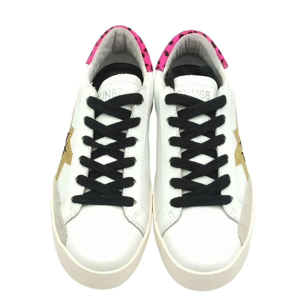 Sneaker donna sun68 Z43221 katy leather bianco oro