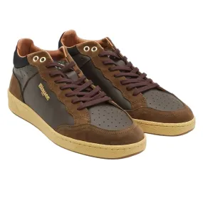 Sneaker uomo alta Blauer F3MURRAY09 LES leather suede BRW BLK