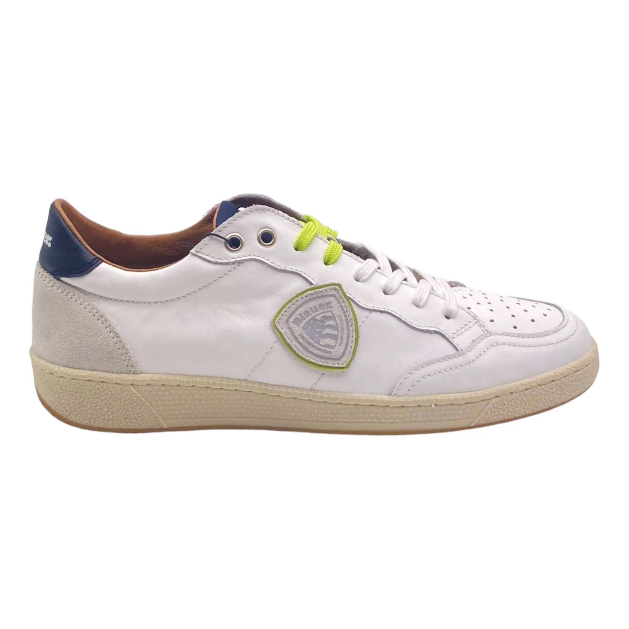 Sneaker uomo Blauer F3MURRAY08 LWN leather suede bianca