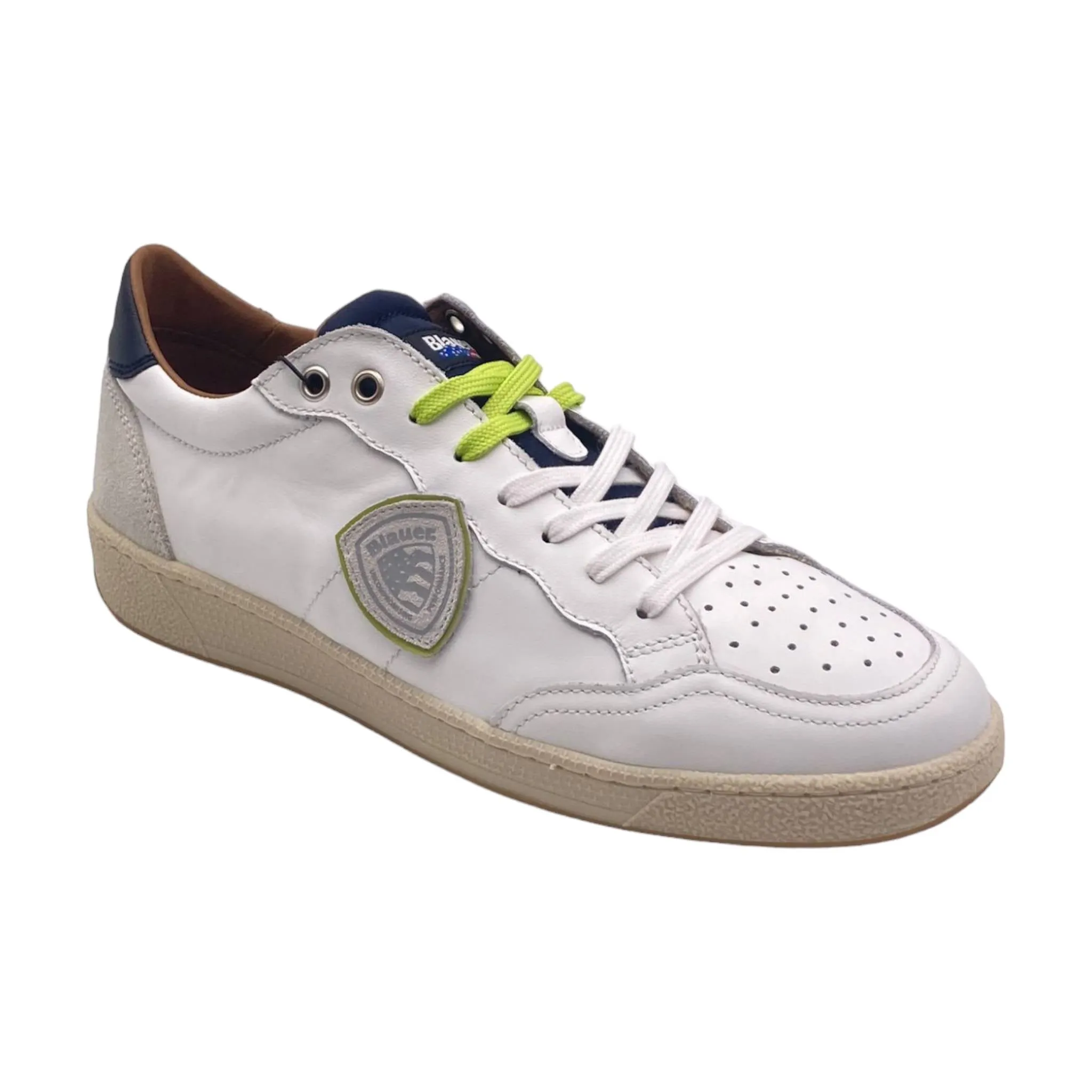 Sneaker uomo Blauer F3MURRAY08 LWN leather suede bianca