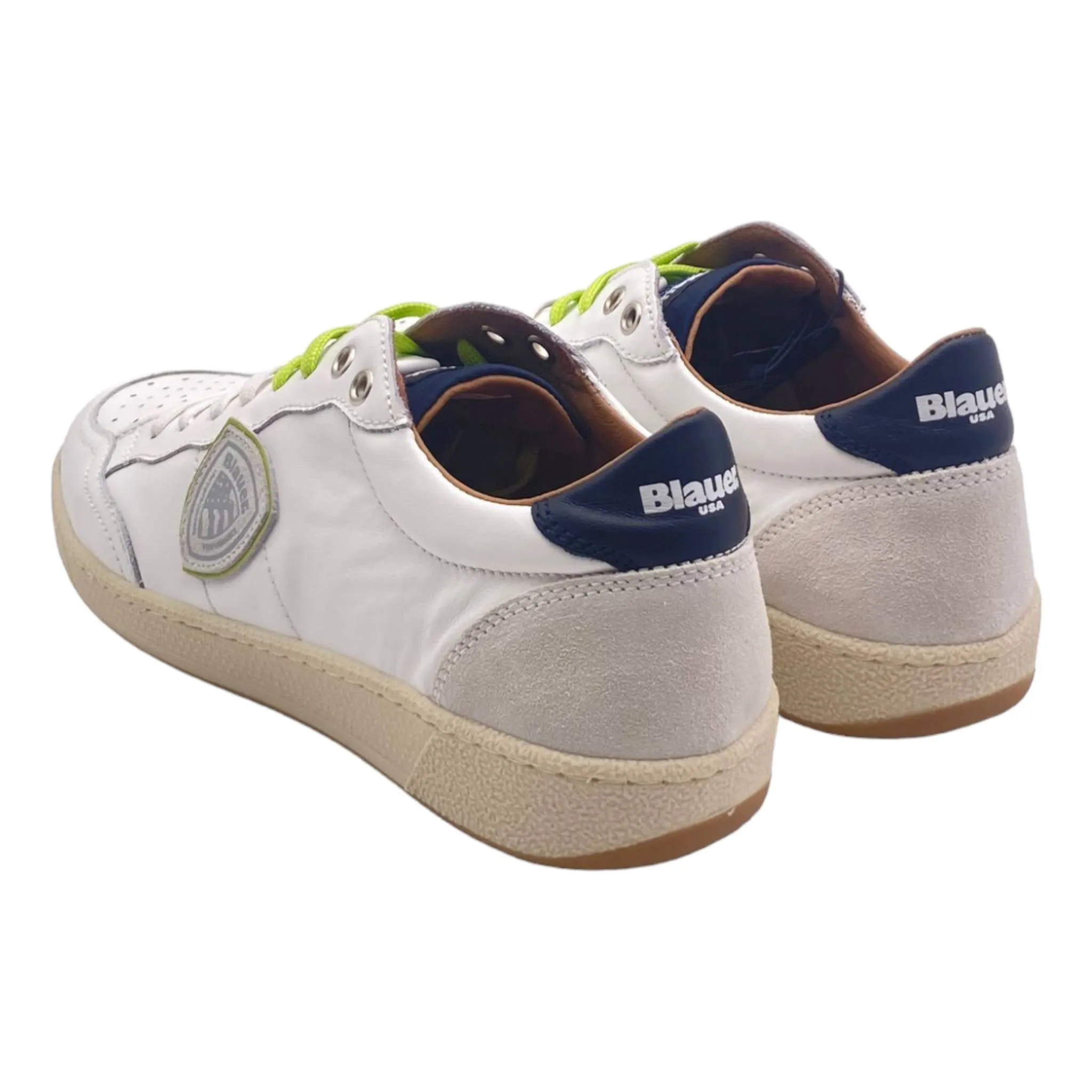 Sneaker uomo Blauer F3MURRAY08 LWN leather suede bianca