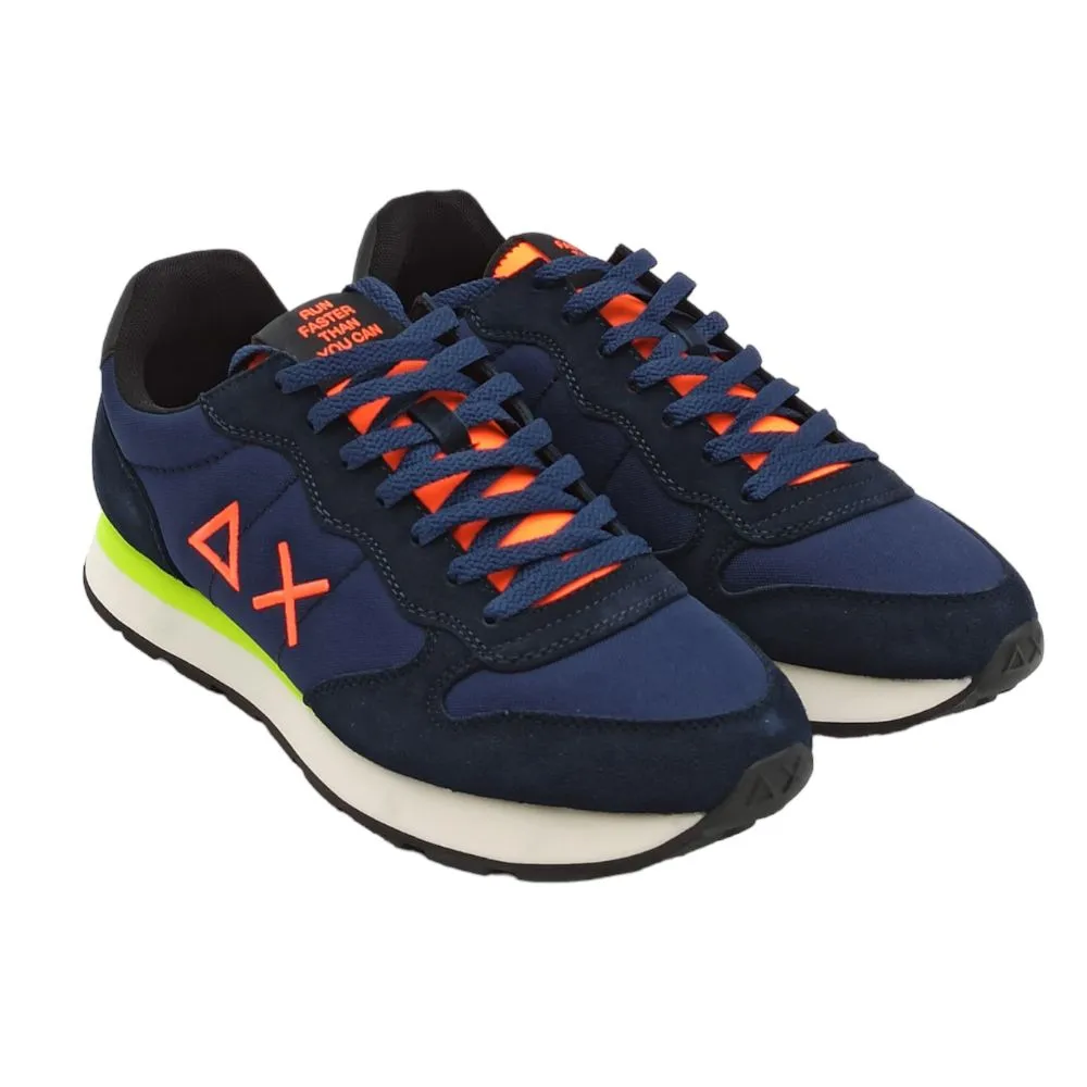 Sneaker uomo sun68 Z43102 tom solid fluo navy blu