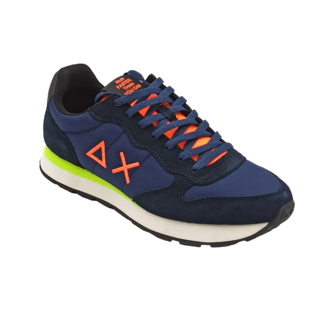 Sneaker uomo sun68 Z43102 tom solid fluo navy blu