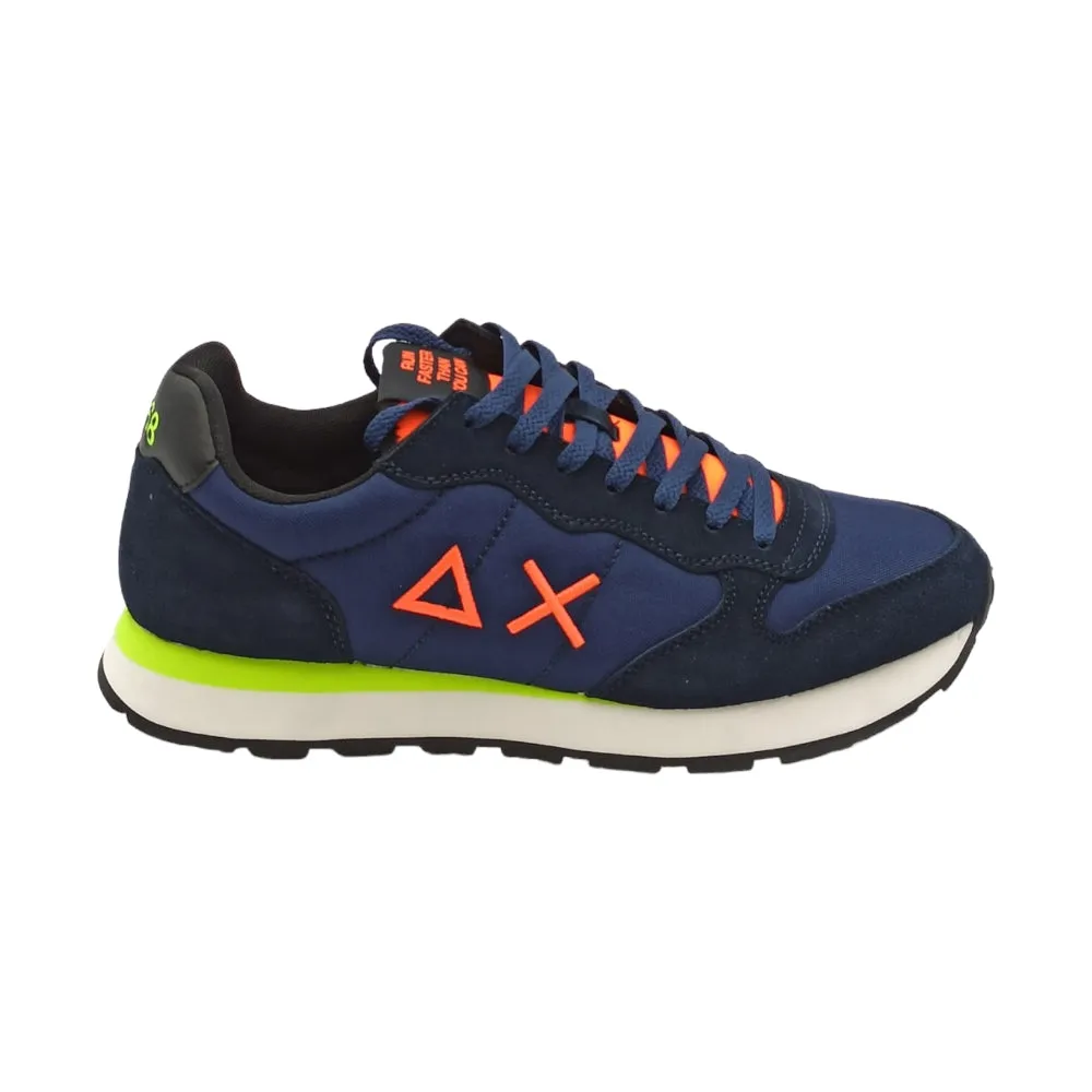 Sneaker uomo sun68 Z43102 tom solid fluo navy blu