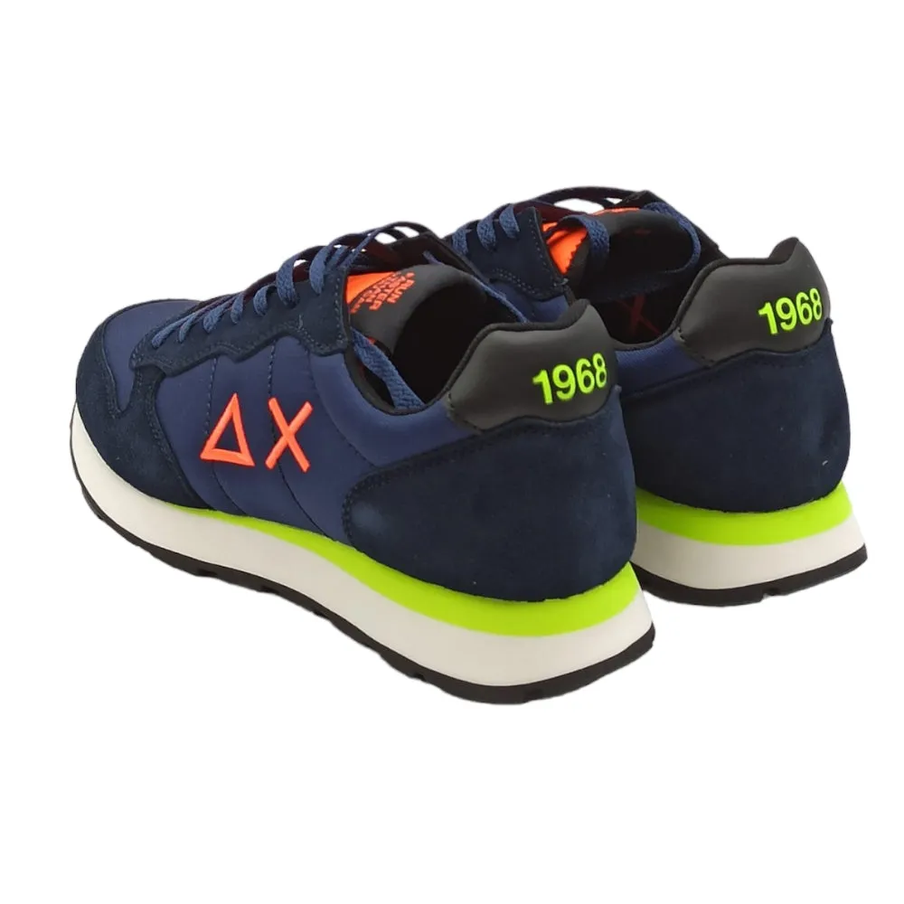 Sneaker uomo sun68 Z43102 tom solid fluo navy blu