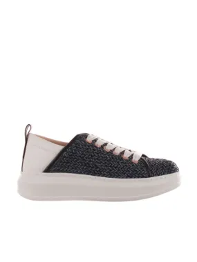 Sneaker wembley in pelle intrecciata