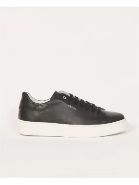 Sneakers nera Exton in pelle con logo