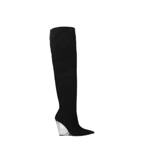 Stuart Weitzman Stivali Lucite Donna Camoscio Nero