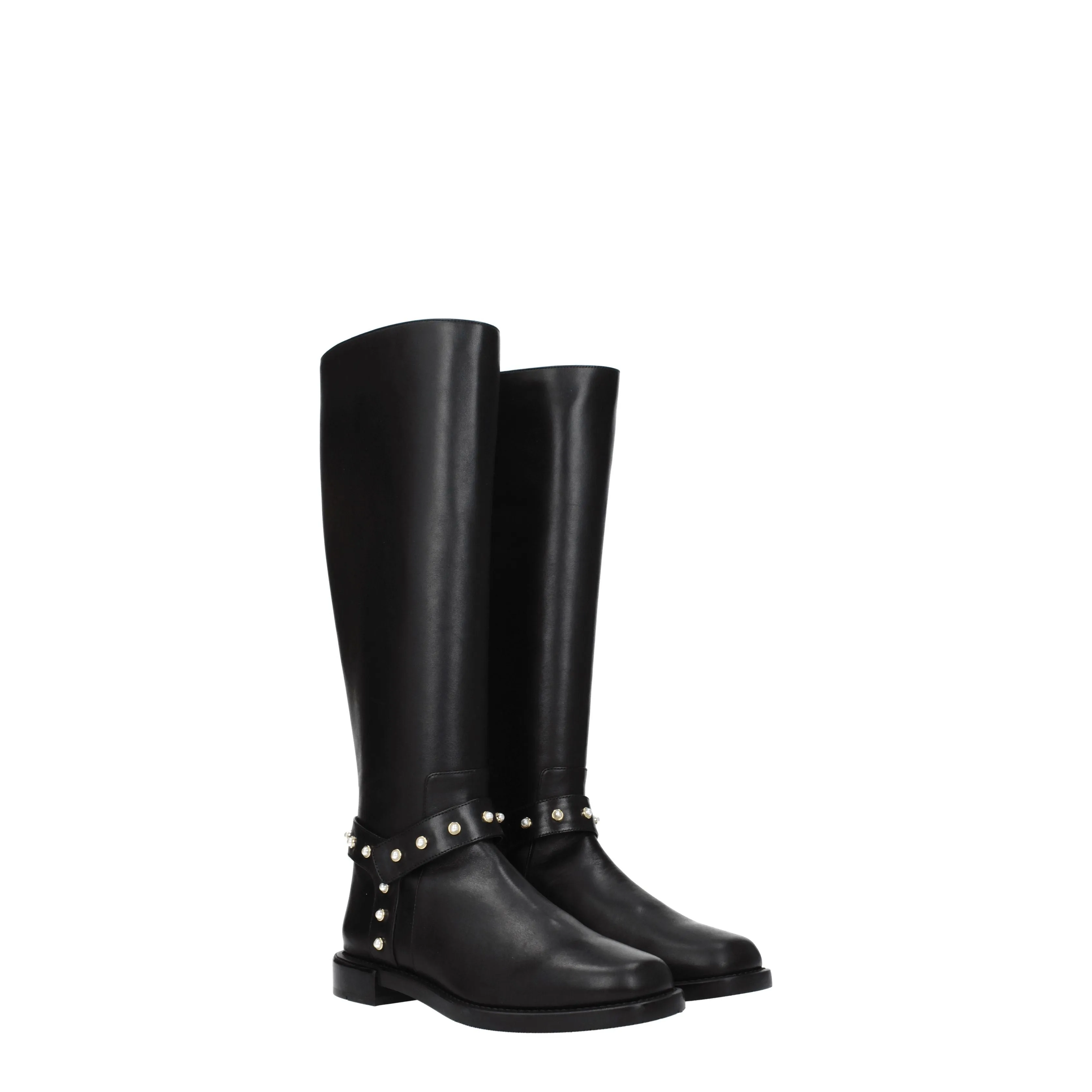 Stuart Weitzman Stivali Pearl moto Donna Pelle Nero