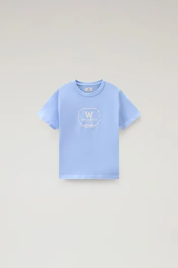 T-shirt da bambino in puro cotone con stampa grafica                                                                            