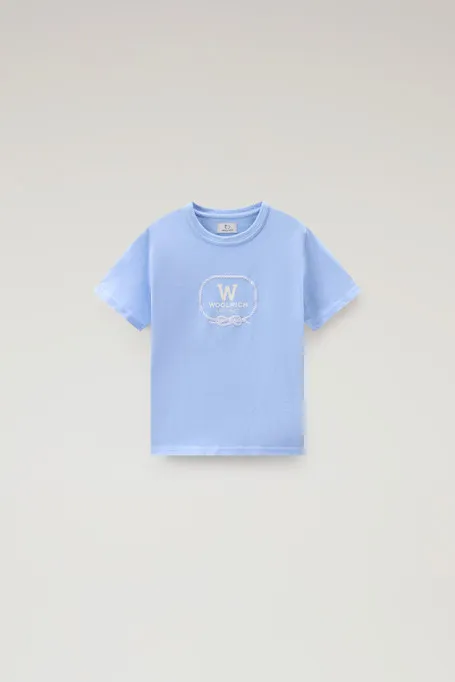 T-shirt da bambino in puro cotone con stampa grafica                                                                            