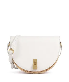  Ted Baker Oxfordd Borsa a tracolla rattan, carta, pelle di vacchetta grana natura/bianco  