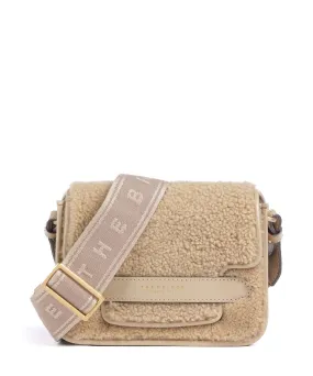  The Bridge Lucrezia Wow Borsa a tracolla pelle di vacchetta finemente grana, pelliccia beige  