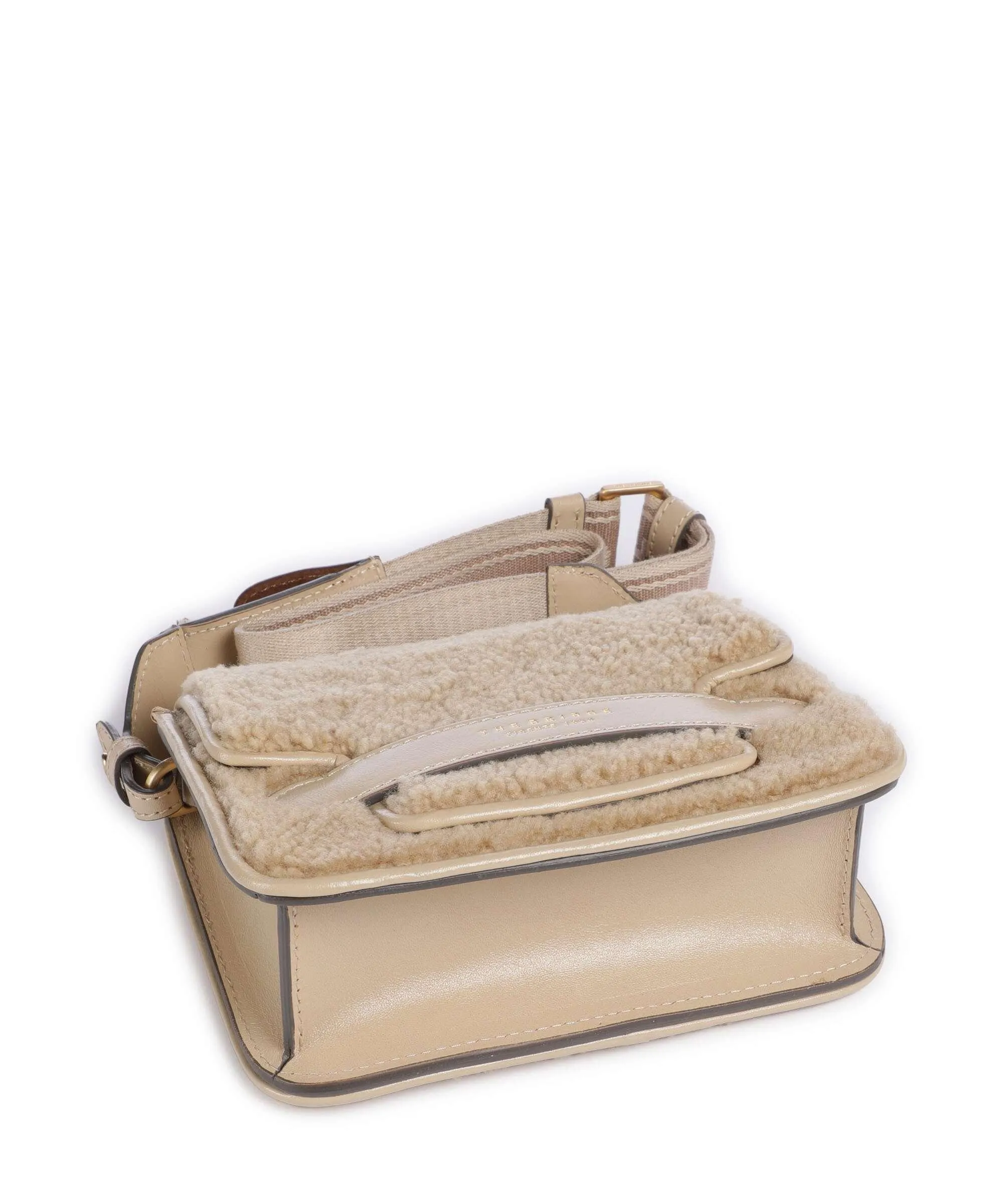  The Bridge Lucrezia Wow Borsa a tracolla pelle di vacchetta finemente grana, pelliccia beige  