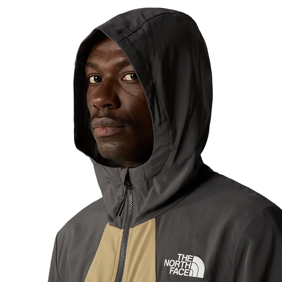 The North Face giacca a vento con cappuccia da uomo Track NF0A87J2WQO sabbia-antracite