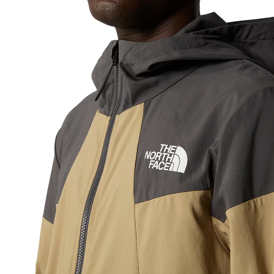 The North Face giacca a vento con cappuccia da uomo Track NF0A87J2WQO sabbia-antracite