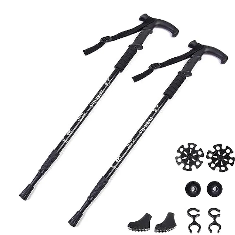 ThreeH Bastoni da Trekking Leggeri Bastoni Trekking T Antiscivolo Maniglia Design Regolabile Bastone Passeggio per Viaggi Escurs