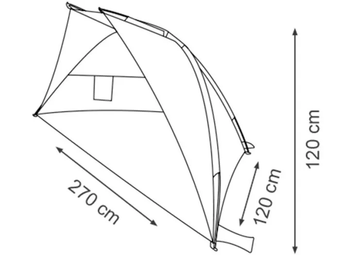 Waimea Bastion tenda da spiaggia color pesca