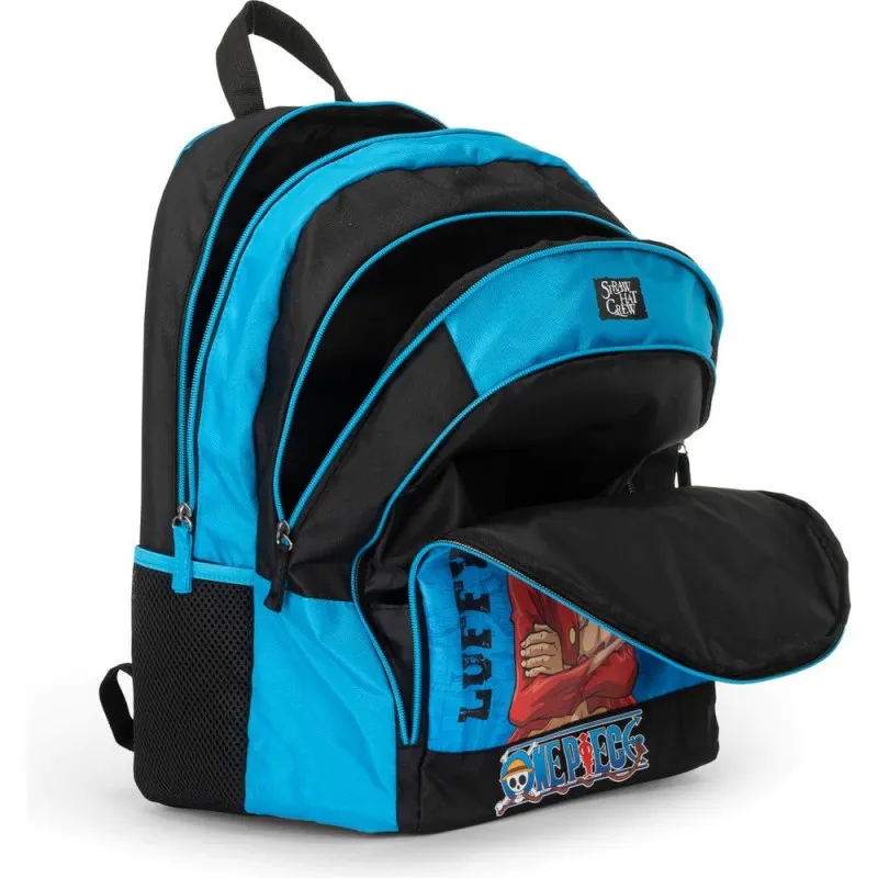 ZAINO SCUOLA ORGANIZZATO ONE PIECE 43HX32X23CM 3 ZIP 3 SCOMPARTI SPALLACCI REGOLABILI E IMBOTTITI PANINI SCUOLA ITALY